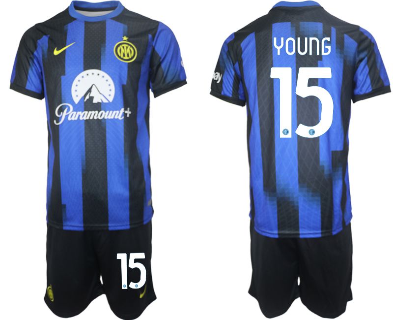 Men 2023-2024 Club Inter Milan home blue #15 Soccer Jersey
